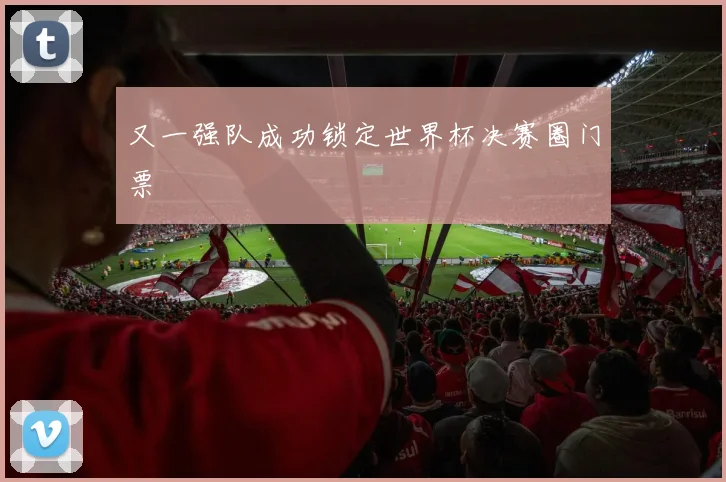 又一强队成功锁定世界杯决赛圈门票